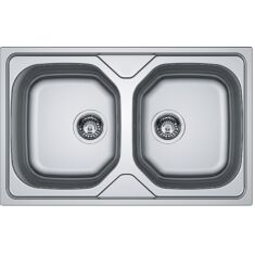 Kétmedencés rozsdamentes mosogató