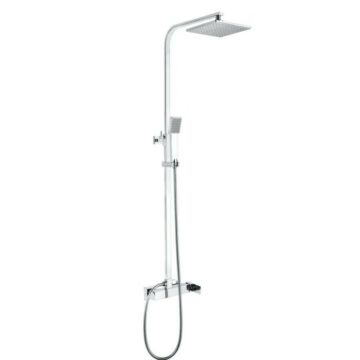 Cube esőztető zuhanyszett szögletes zuhanyfejjel króm