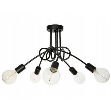 LEDLUX LX-1006 függesztett mennyezeti lámpa,5xE27, fekete LEDLUX LX-1006 függesztett mennyezeti lámpa,5xE27, fekete