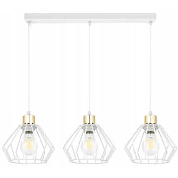 LEDLUX LX-1346 függesztett mennyezeti lámpa,3xE27, fehér-arany