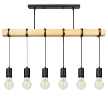 LEDLUX LX-1321 függesztett mennyezeti lámpa,6xE27, fekete LEDLUX LX-1321 függesztett mennyezeti lámpa,6xE27, fekete