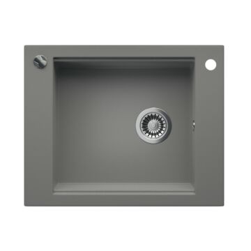 Start Max egymedencés gránit mosogató automata dugóemelő, szifonnal, szürke