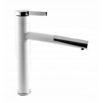 Round konyhai csaptelep fehér-króm