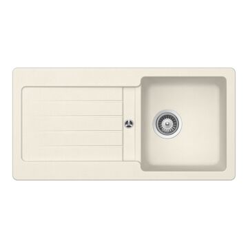 Schock Formhaus D-100L egymedencés gránit mosogató dugóemelő, szifonnal, vanilla Schock Formhaus D-100L egymedencés gránit mosogató dugóemelő, szifonnal, vanilla