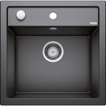 BLANCO DALAGO 5 Silgranit egymedencés gránit mosogató automata dugóemelő, szifonnal, fekete-szemcsés