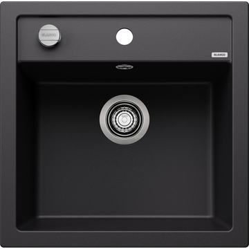 BLANCO DALAGO 5 Silgranit egymedencés gránit mosogató automata dugóemelő, szifonnal, fekete