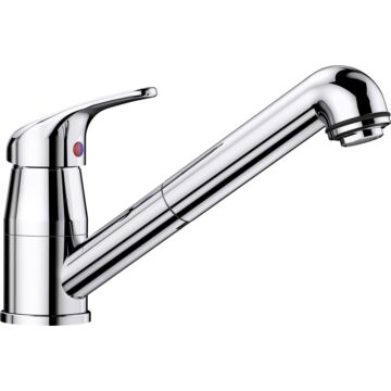 BLANCO DARAS-S álló konyhai csaptelep, kihúzható fejjel, króm