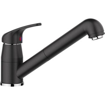 BLANCO DARAS-S álló konyhai csaptelep, kihúzható fejjel, fekete-szemcsés