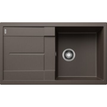 BLANCO METRA 5S Silgranit egymedencés csepegtetőtálcás gránit mosogató, szifonnal, kávébarna