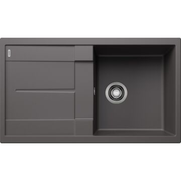 BLANCO METRA 5S Silgranit egymedencés csepegtetőtálcás gránit mosogató, szifonnal, palaszürke
