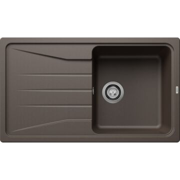 BLANCO SONA 5S Silgranit egymedencés csepegtetőtálcás gránit mosogató, szifonnal, kávébarna BLANCO SONA 5S Silgranit egymedencés csepegtetőtálcás gránit mosogató, szifonnal, kávébarna