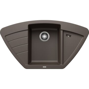 BLANCO ZIA 9 E Silgranit gyümölcsmosós sarok gránit mosogató, szifonnal,  barna