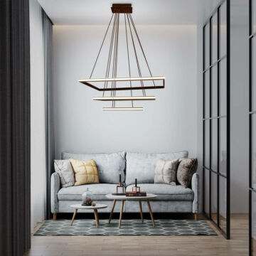 DOMENO ID-447 mennyezeti, függesztett lámpa, 116W, fekete