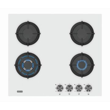 EVIDO MURANO 60W üveg gáz főzőlap, fehér