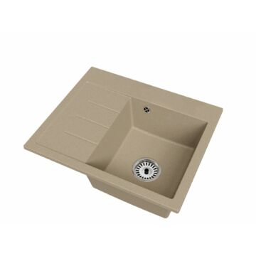 Exclusive 60 gránit mosogató, balos csepegtetővel, bézs, beépíthető Exclusive 60 gránit mosogató, balos csepegtetővel, bézs, beépíthető