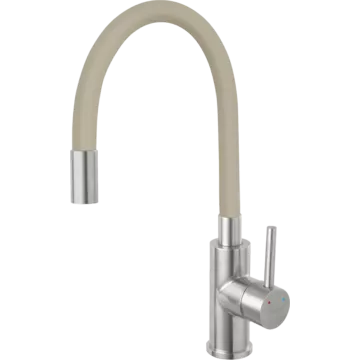 Ferro Zumba Flexibilis csövű inox csaptelep, bézs