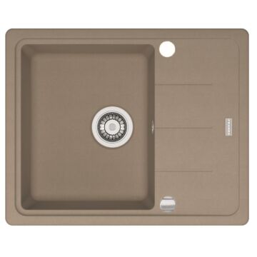 FRANKE BASIS 611-62 egymedencés gránit mosogató automata dugóemelő, szifonnal, kasmír