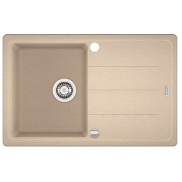 FRANKE BASIS 611 egymedencés gránit mosogató automata dugóemelő, szifonnal, bézs FRANKE BASIS 611 egymedencés gránit mosogató automata dugóemelő, szifonnal, bézs