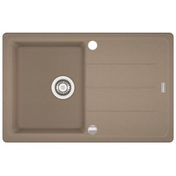 FRANKE BASIS 611 egymedencés gránit mosogató automata dugóemelő, szifonnal, kasmír FRANKE BASIS 611 egymedencés gránit mosogató automata dugóemelő, szifonnal, kasmír