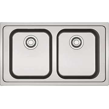 FRANKE SMART SRX 620-86 kétmedencés inox mosogató, szifonnal, jobb