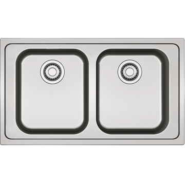 FRANKE SMART SRX 620-86 kétmedencés inox mosogató, szifonnal, jobb