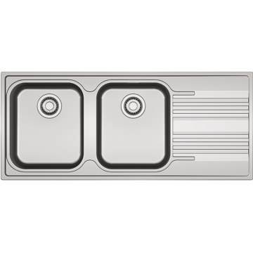 FRANKE SMART SRX 621 kétmedencés csepptálcás inox mosogató, szifonnal, jobb FRANKE SMART SRX 621 kétmedencés csepptálcás inox mosogató, szifonnal, jobb