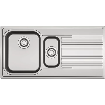 FRANKE SMART SRX 651 másfél medencés inox mosogató, szifonnal, jobb