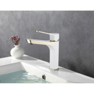 Lerma fürdőszobai mosdó csaptelep fehér-arany