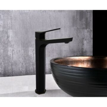 Lerma magasított fürdőszobai mosdó csaptelep fekete