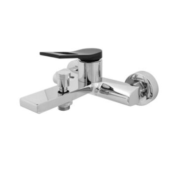 Róma kádtöltő fürdőszobai csaptelep króm-fekete