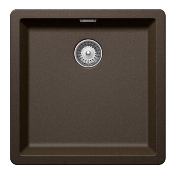 Schock Greenwich N-100 Cristadur Bronze egymedencés gránit mosogató automata dugóemelő, szifonnal, barna