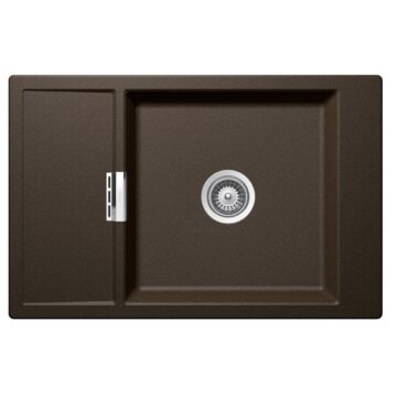 Schock Mono D-100XS Cristadur Polaris egymedencés gránit mosogató dugóemelő, szifonnal, barna