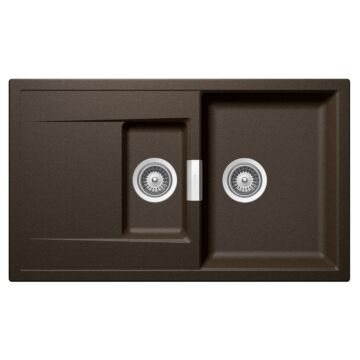 SCHOCK Mono D-150 Cristadur Bronze gyümölcsmosós gránit mosogató, szifonnal, barna