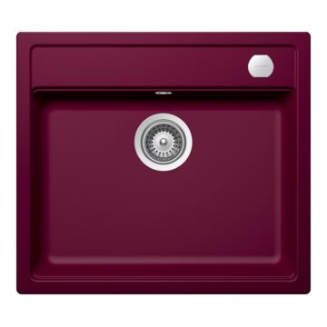 Schock Mono N-100 Cristadur Berry egymedencés gránit mosogató automata dugóemelő, szifonnal, bordó Schock Mono N-100 Cristadur Berry egymedencés gránit mosogató automata dugóemelő, szifonnal, bordó