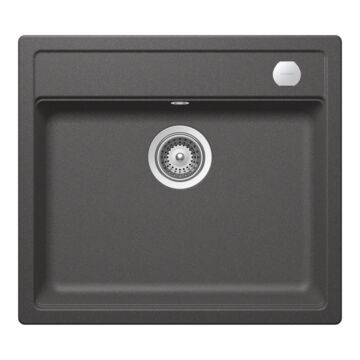 Schock Mono N-100 Cristadur Stone egymedencés gránit mosogató automata dugóemelő, szifonnal, palaszürke