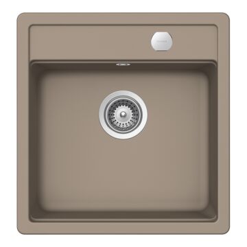 Schock Mono N-100S Cristadur Green Line Twilight egymedencés gránit mosogató automata dugóemelő, szifonnal, taupe szürke Schock Mono N-100S Cristadur Green Line Twilight egymedencés gránit mosogató automata dugóemelő, szifonnal, taupe szürke