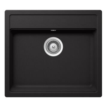 Schock Nemo N-100 Cristalite Nero egymedencés gránit mosogató dugóemelő, szifonnal, fekete