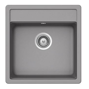 Schock Nemo N-100S Cristalite Croma egymedencés gránit mosogató dugóemelő, szifonnal, szürke