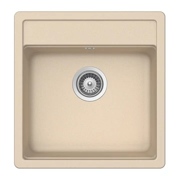 Schock Nemo N-100S Cristalite Moonstone egymedencés gránit mosogató dugóemelő, szifonnal, bézs