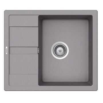 Schock Ronda D-100 egymedencés gránit mosogató, szifonnal, szürke