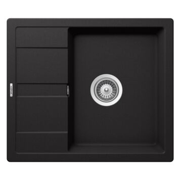 Schock Ronda D-100 egymedencés gránit mosogató, szifonnal, fekete