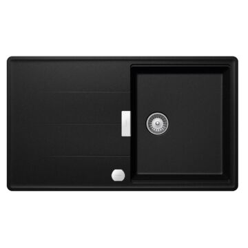 Schock Tia D-100 egymedencés gránit mosogató automata dugóemelő, szifonnal, fekete-szemcsés Schock Tia D-100 egymedencés gránit mosogató automata dugóemelő, szifonnal, fekete-szemcsés