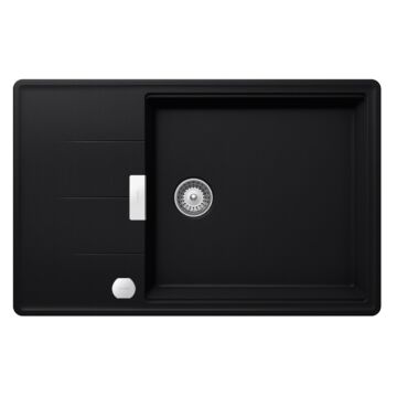 Schock Tia D-100LS egymedencés gránit mosogató automata dugóemelő, szifonnal, fekete