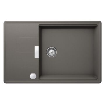 Schock Tia D-100LS egymedencés gránit mosogató automata dugóemelő, szifonnal, sötétszürke