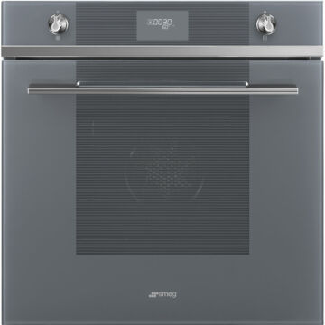 SMEG PIROLITIKUS HŐLÉGKEVERÉSES SÜTŐ, Linea, 10+1 funkció, szürke