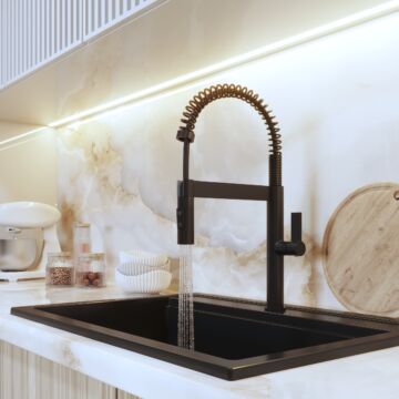 Spirál new konyhai csaptelep fekete Spirál new konyhai csaptelep fekete