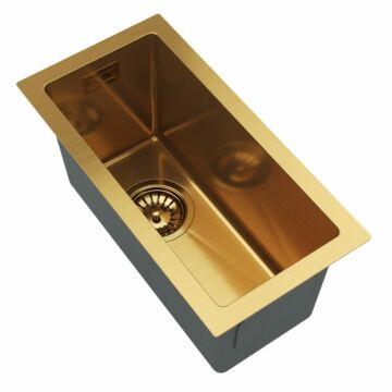 Stalowy S2244 egymedencés rozsdamentes acél mosogató, arany színben Stalowy S2244 egymedencés rozsdamentes acél mosogató, arany színben