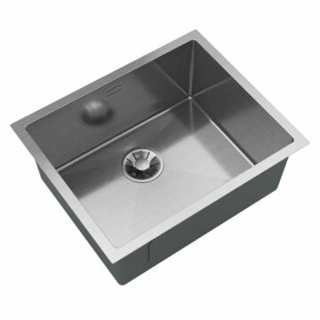 Stalowy S5444 egymedencés rozsdamentes acél mosogató, króm színben