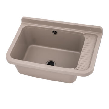 Celia fali kézmosó, szifonnal, bézs