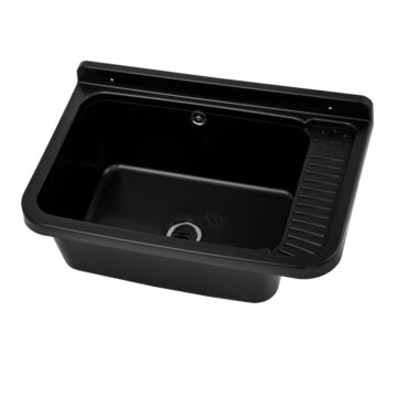 Celia fali kézmosó, szifonnal, fekete